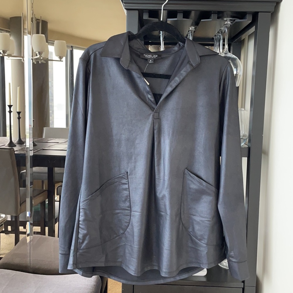 Fun/playful never worn faux leather Rachel Zoe tunic!